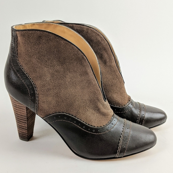 Sundance Hampstead Brown Suede Booties | Women’s 9.5 | Slip-On Ankle Boots - Picture 8 of 14